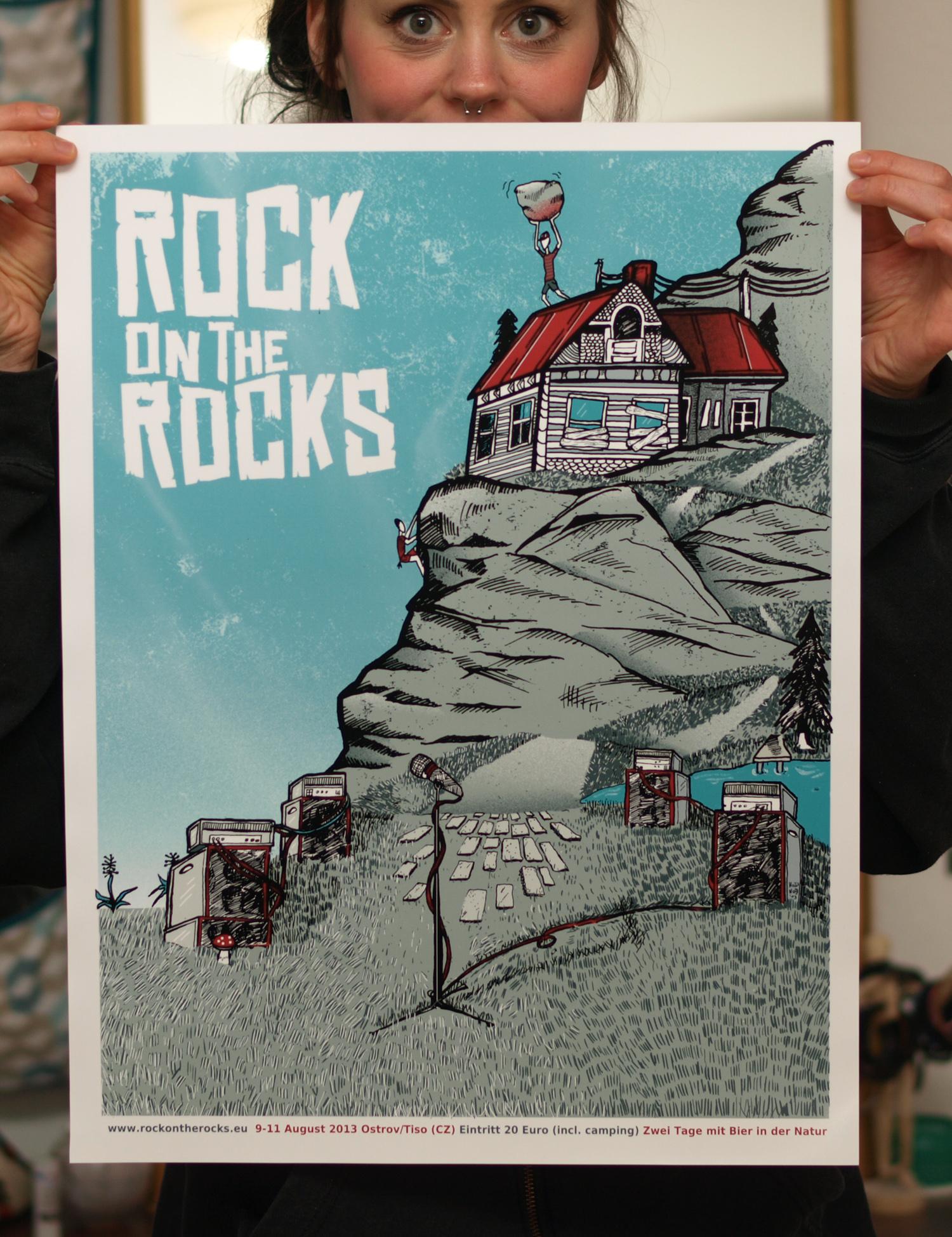 3/23 Silk scrren print: Rock on the Rocks Festival - image 3 - student project