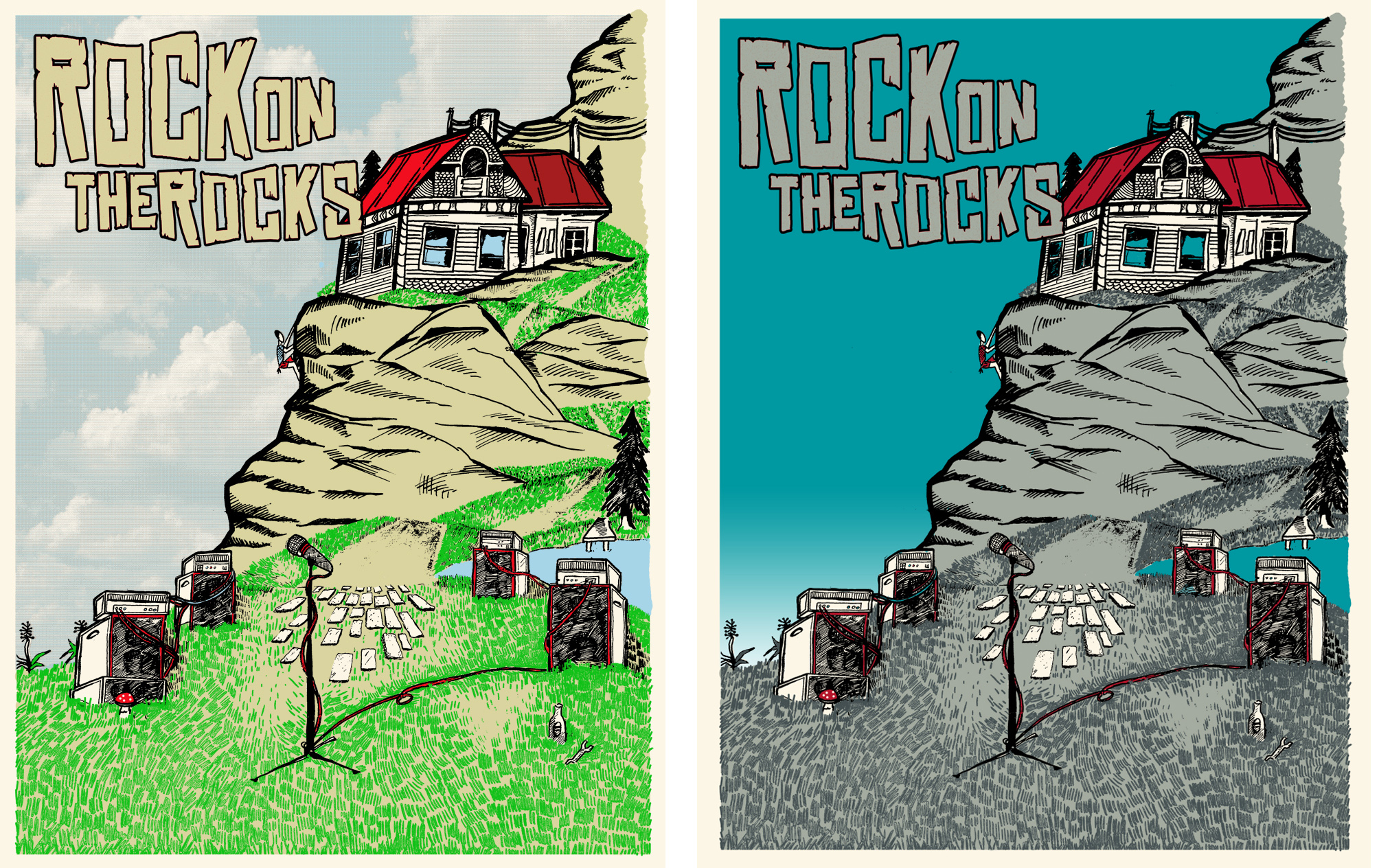 3/23 Silk scrren print: Rock on the Rocks Festival - image 10 - student project