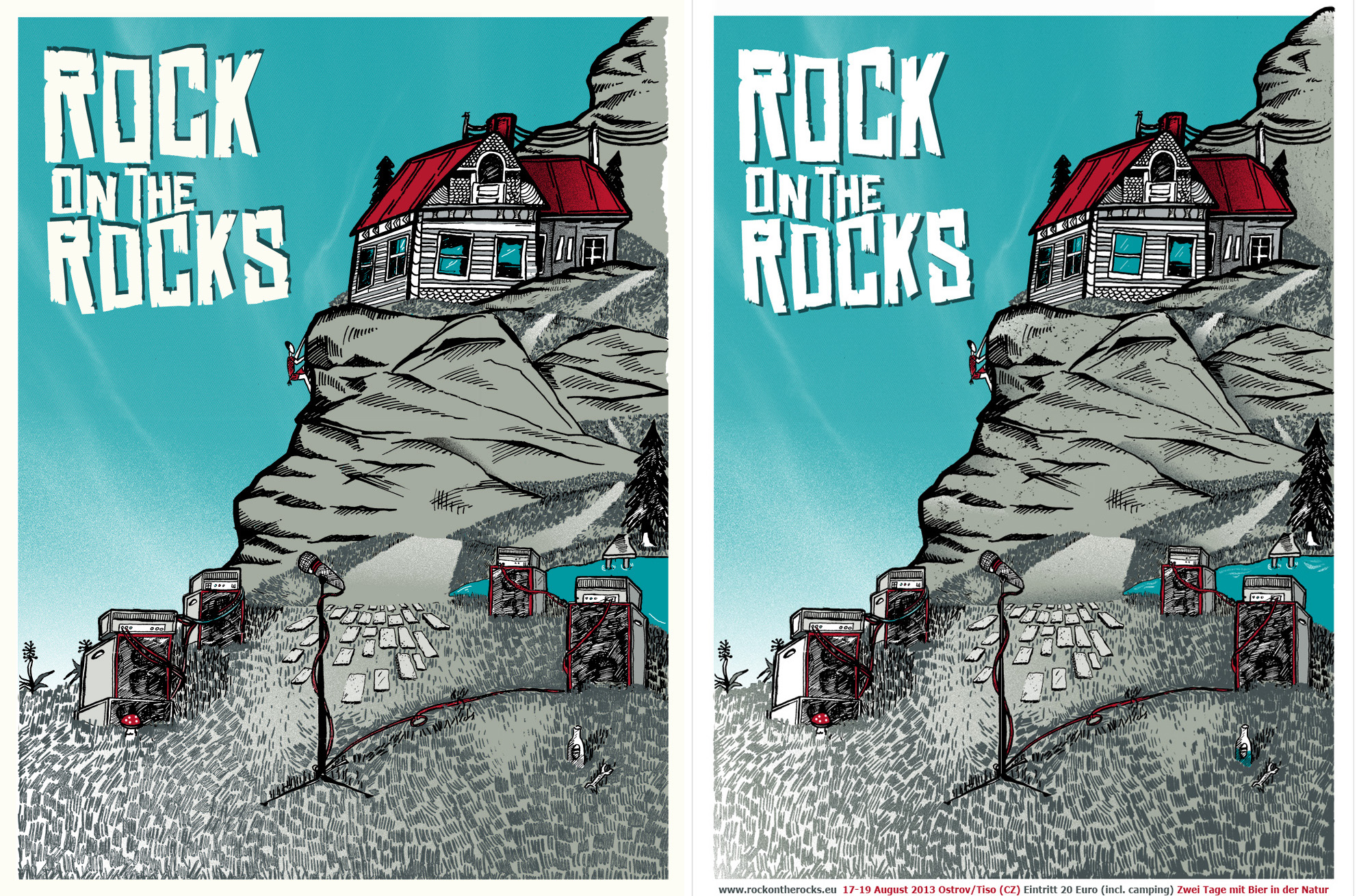 3/23 Silk scrren print: Rock on the Rocks Festival - image 13 - student project