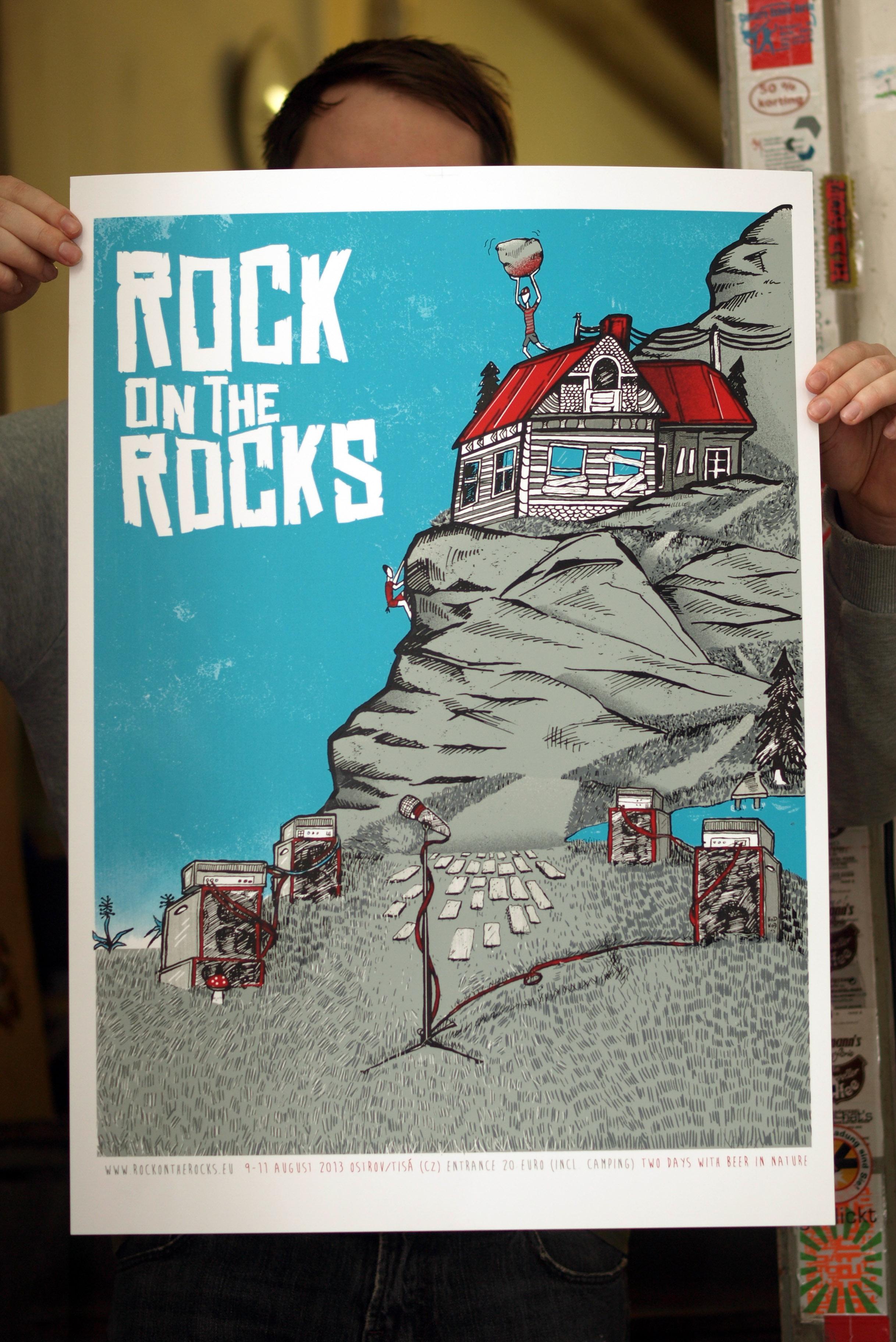 3/23 Silk scrren print: Rock on the Rocks Festival - image 1 - student project