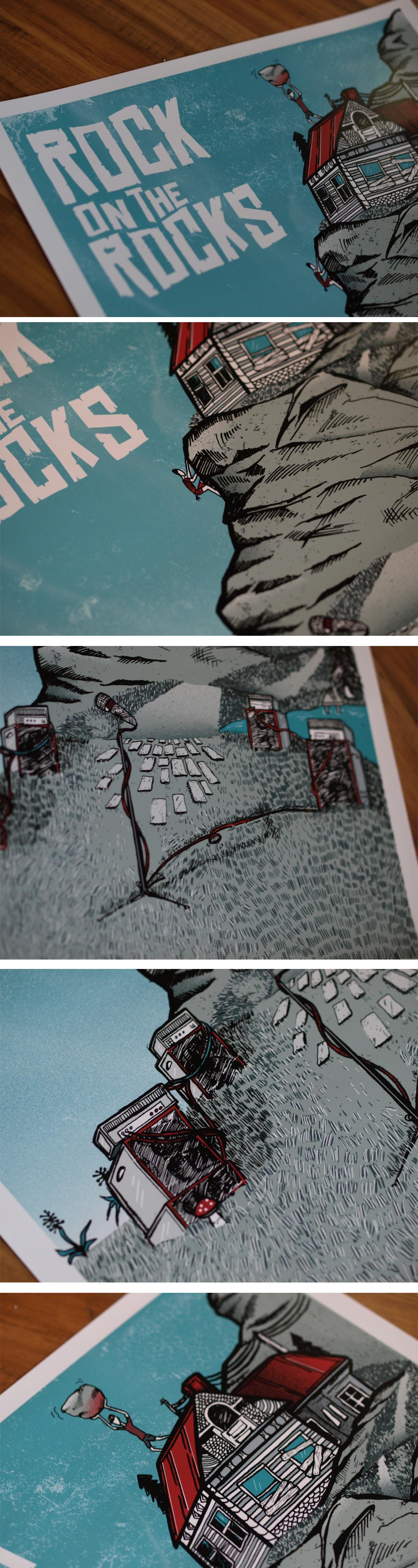 3/23 Silk scrren print: Rock on the Rocks Festival - image 2 - student project