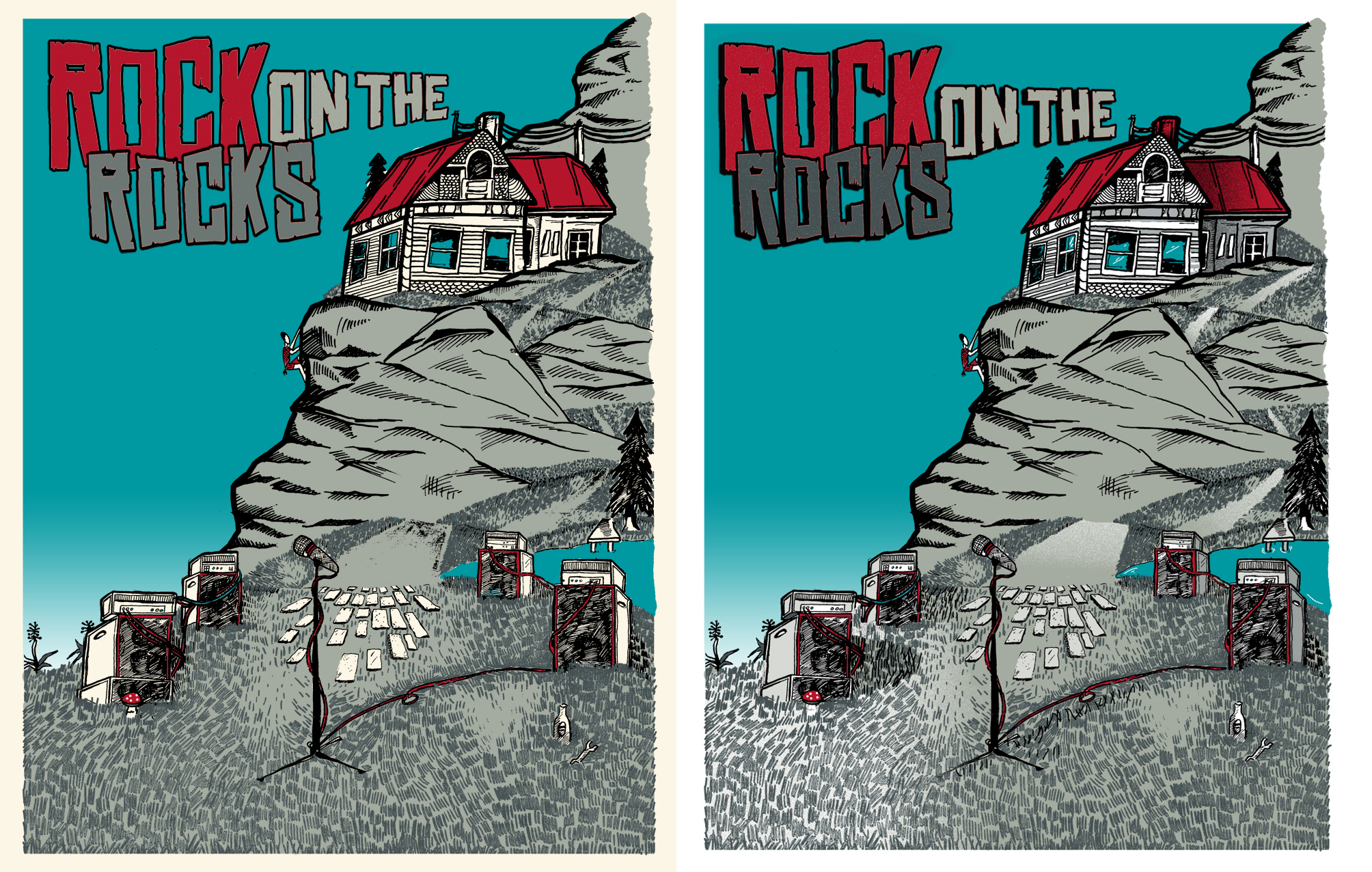 3/23 Silk scrren print: Rock on the Rocks Festival - image 12 - student project