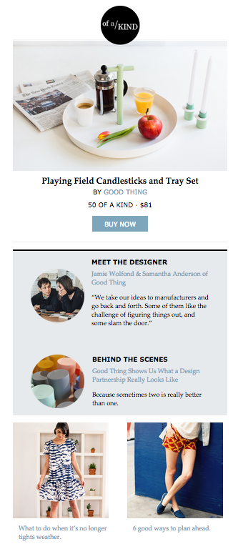 Great Editorial Content - Of a Kind - image 1 - student project