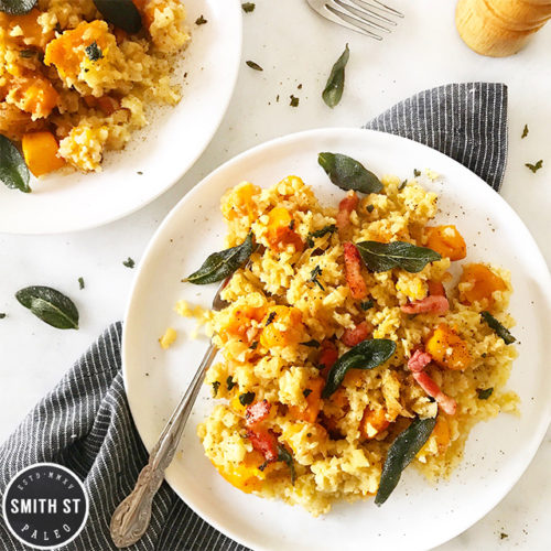 Celeriac Risotto with Roast Pumpkin & Sage