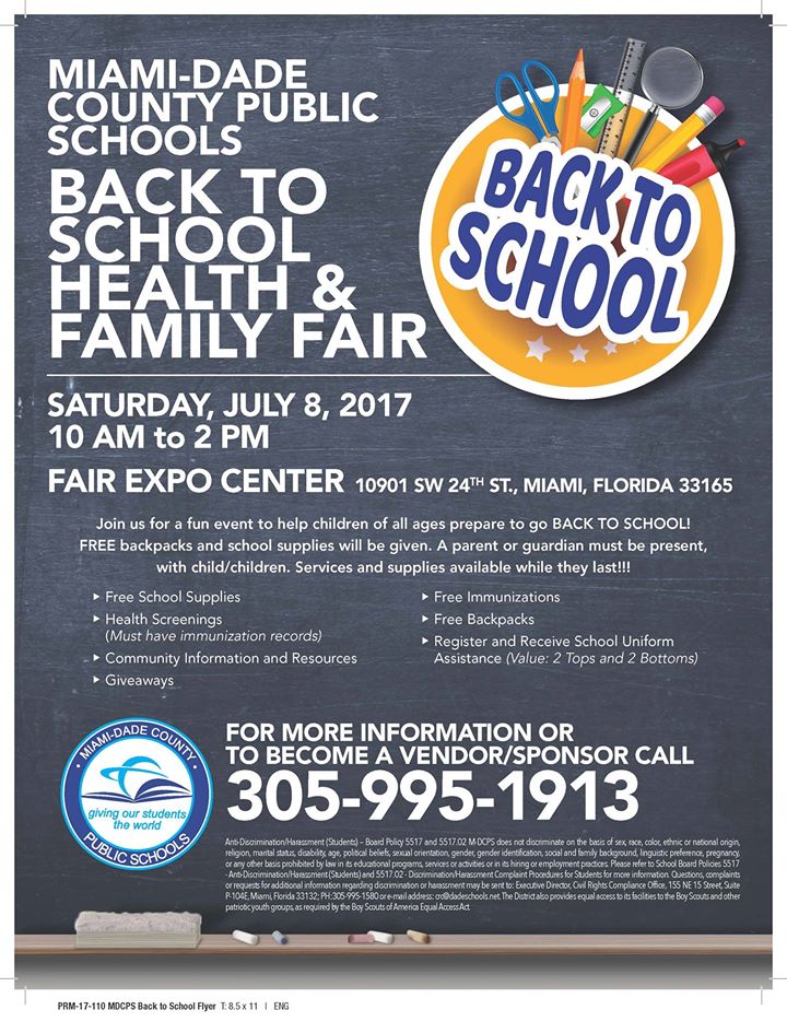 The BackToSchool Health &amp; Family Fair on 7/8 will allow
