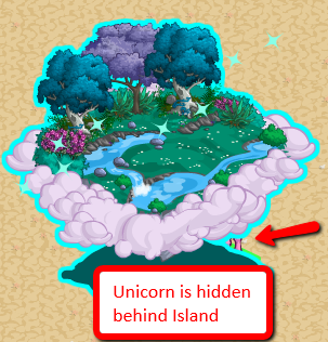 Unicorn is hidden behind Island