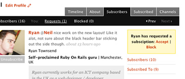 Accept or block a requested subscriber