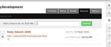 Add a source in your Newfeed