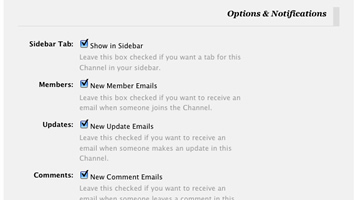 Changing your channel email notifications