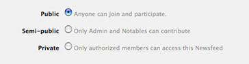 Protected membership settings