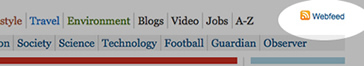 RSS icons on websites