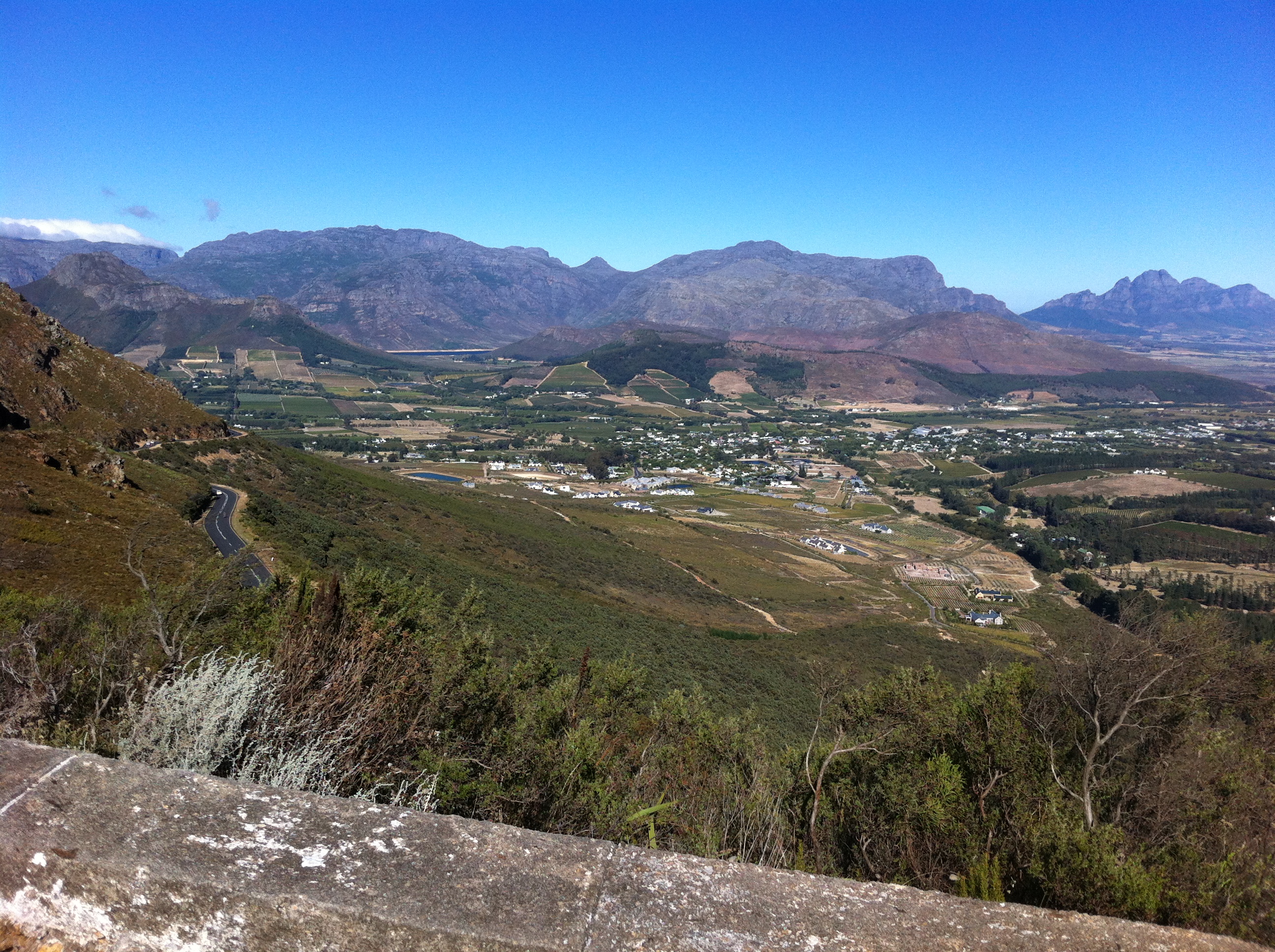 view from Franschoek Pass