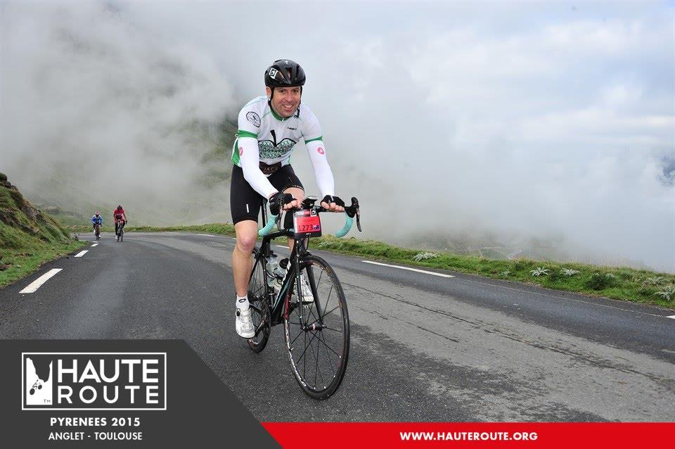 Jacques Pretorius ascending the Tourmalet