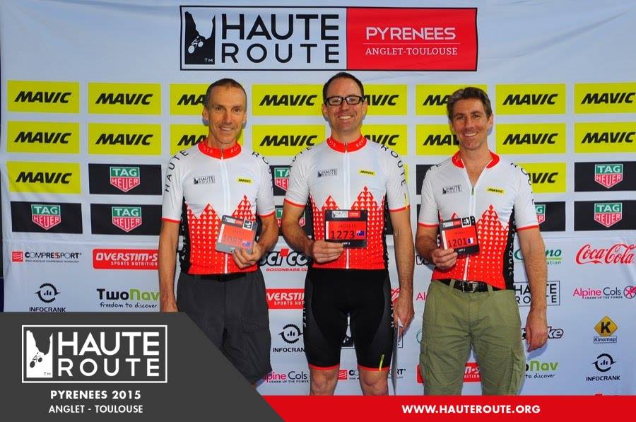 Three nervous West Australians at the starting line, Haute Route Pyrenees 2015