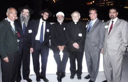 Rabbi Meir Chai Benhiyoun, Commisioner Frank Avila and other community leaders concerned with the enviroment