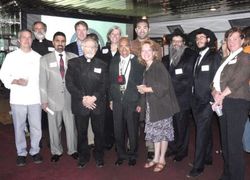 A group photo with a diverse group of Civic, Communal and Religous Leaders present 