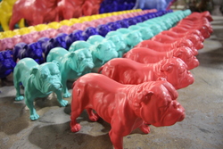Thomas Pink Large Bulldogs For Display