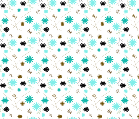 flowers_white fabric by brquilter on Spoonflower - custom fabric