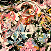 PinkGalaxyflat_18x18