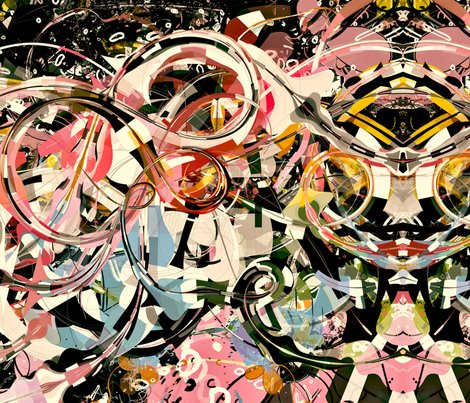 PinkGalaxyflat_18x18 fabric by natzke on Spoonflower - custom fabric