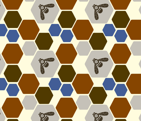 coldbees fabric by bombusq on Spoonflower - custom fabric