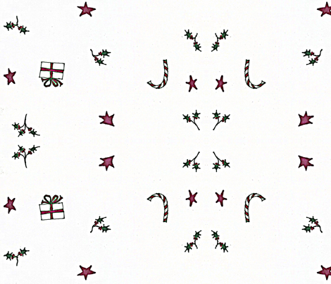 holdiayprint mirrored fabric by atd on Spoonflower - custom fabric