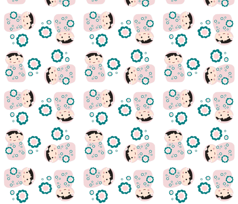 pink_doll_toss fabric by mahoganyturtle on Spoonflower - custom fabric