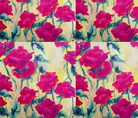Red_Roses fabric by jenniferm82 on Spoonflower - custom fabric