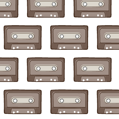 audio_cassette_tape fabric by daniellerenee on Spoonflower - custom fabric