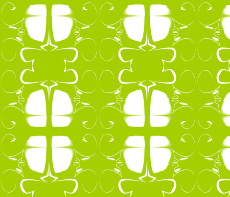 Funky Green Clovers fabric by sewbettie on Spoonflower - custom fabric
