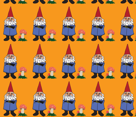 Gnomes fabric by sewbettie on Spoonflower - custom fabric