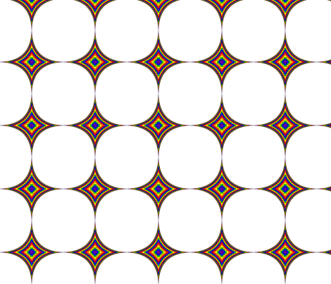 Rainbow_Gridded_Curve_Quasar fabric by dobbyknits on Spoonflower - custom fabric