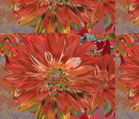 Orange_dahlia_d fabric by sharbear on Spoonflower - custom fabric