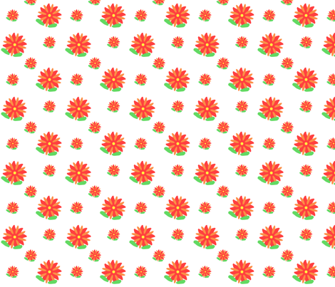 quintaflora_redorange fabric by d0mesticateddani on Spoonflower - custom fabric