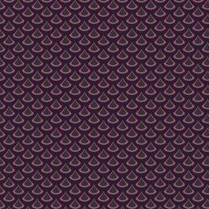 Nouveau Peacock Drops Plum