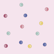 Cupcakes with buttons on pink 3