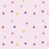 Cupcakes with buttons on pink 3