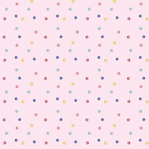 Cupcakes with buttons on pink 3