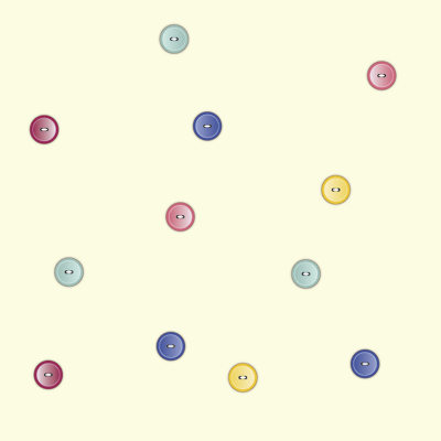 Cupcakes with buttons on yellow  3