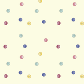 Cupcakes with buttons on yellow  3