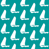 Regatta blue-green & white