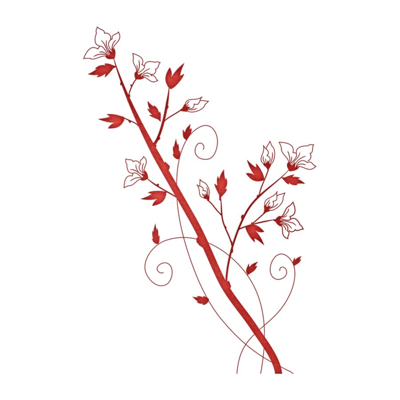 redflowersonwhite