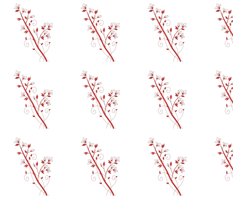 redflowersonwhite fabric by shade on Spoonflower - custom fabric