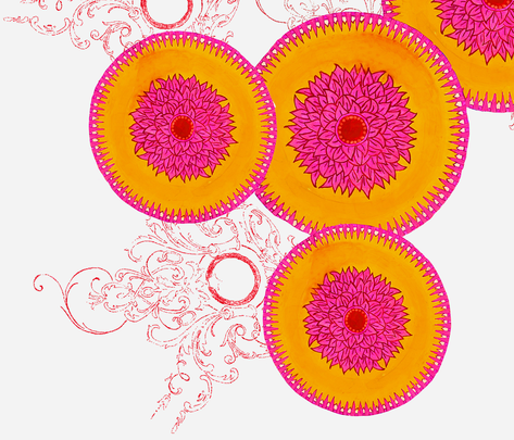 sunflower fabric by jamaicabyles on Spoonflower - custom fabric