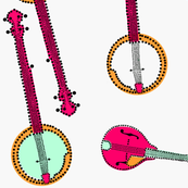 More Mandolins and Banjos Pink