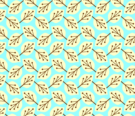folkloricsnowleaves fabric by renule on Spoonflower - custom fabric