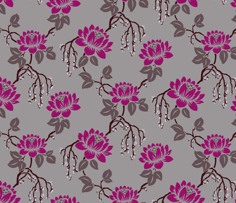 Magenta_Lotus fabric by hellochloe on Spoonflower - custom fabric