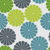 green and blue flowers