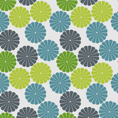 green and blue flowers