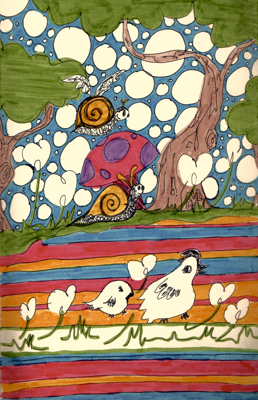 birds+snails+trees+bubbles.